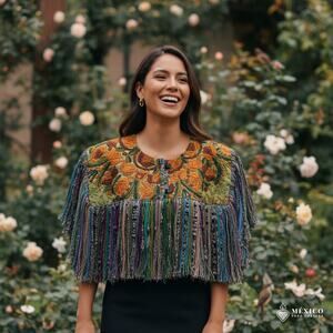 Cape huipil One of a kind yellow flowers